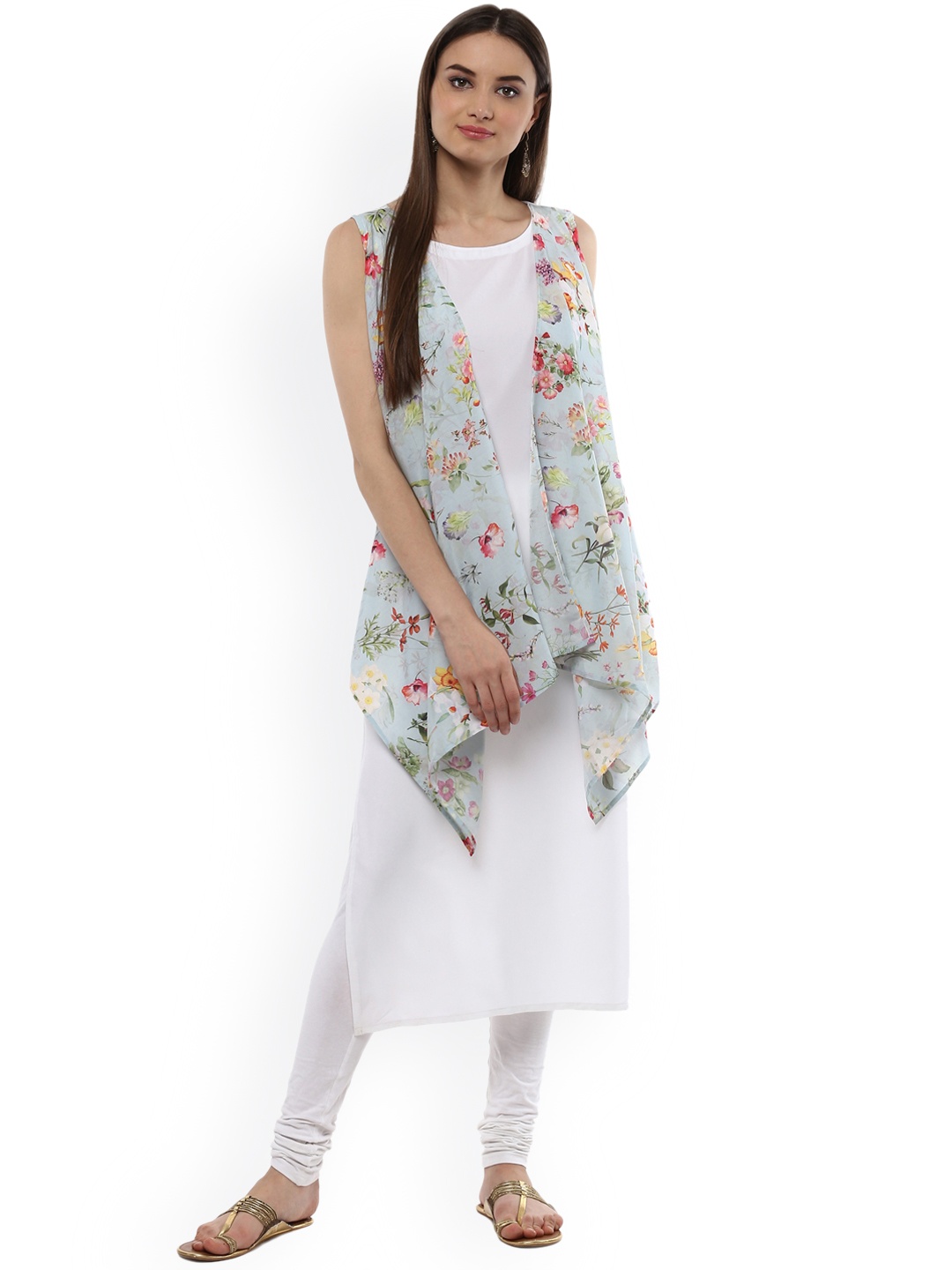 

Ahalyaa Women White Solid Straight Kurta