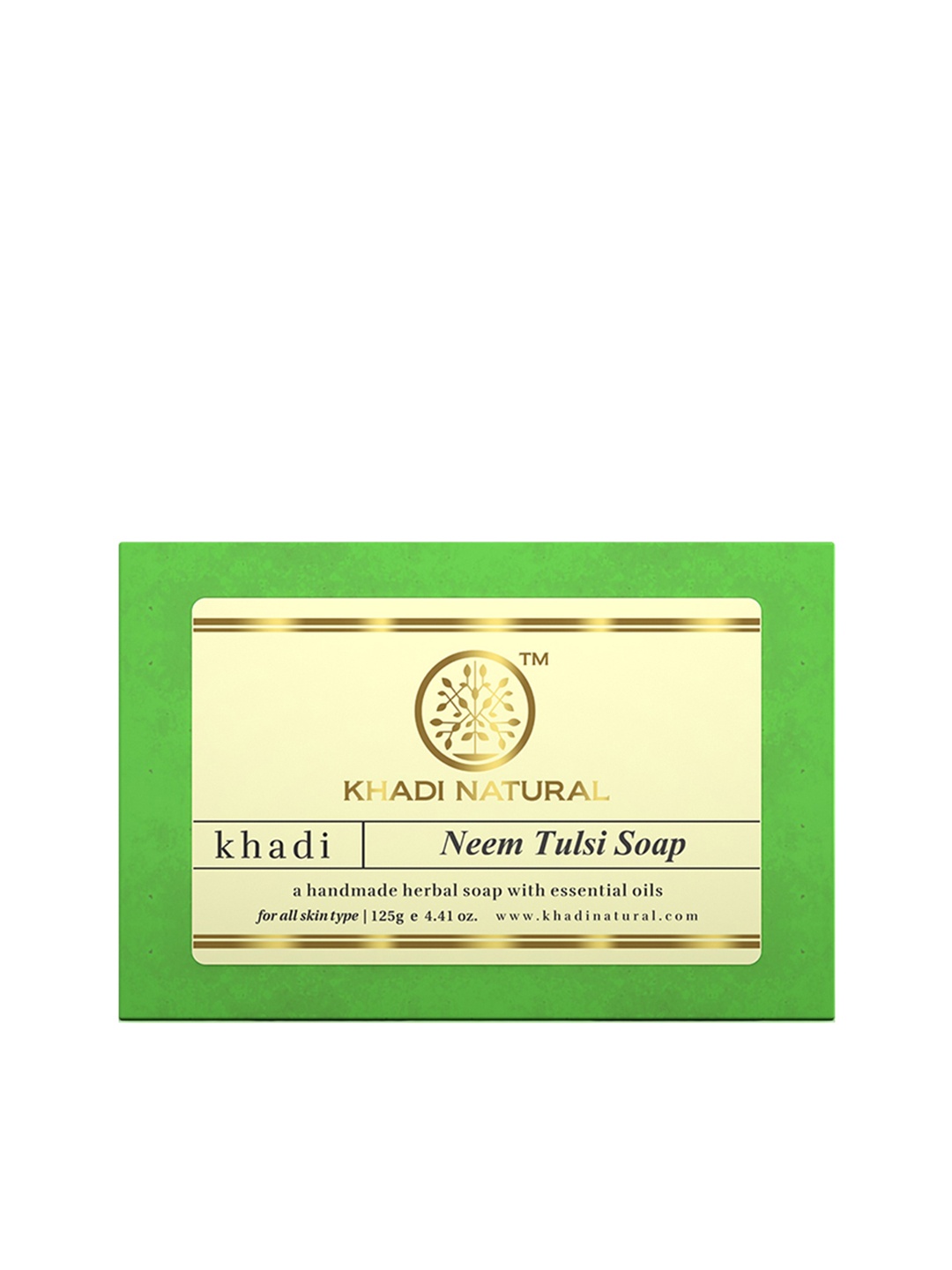 

Khadi Natural Unisex Handmade Neem-Tulsi Soap, Green
