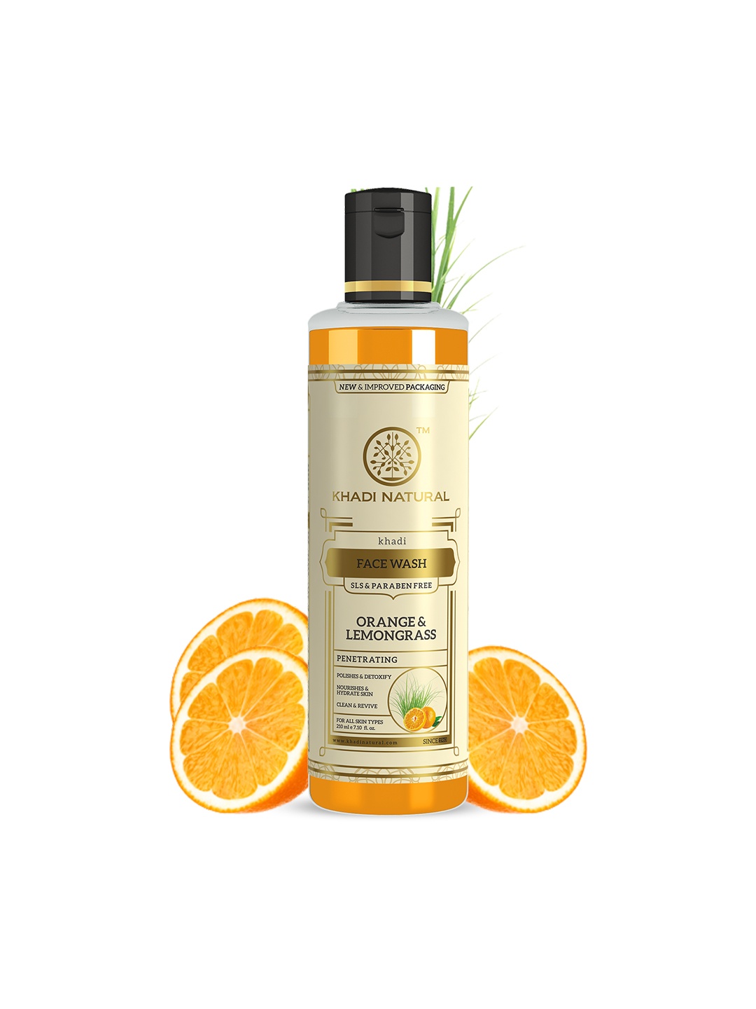 

Khadi Natural SLS & Paraben Free Orange & Lemongrass Face Wash - 210ml