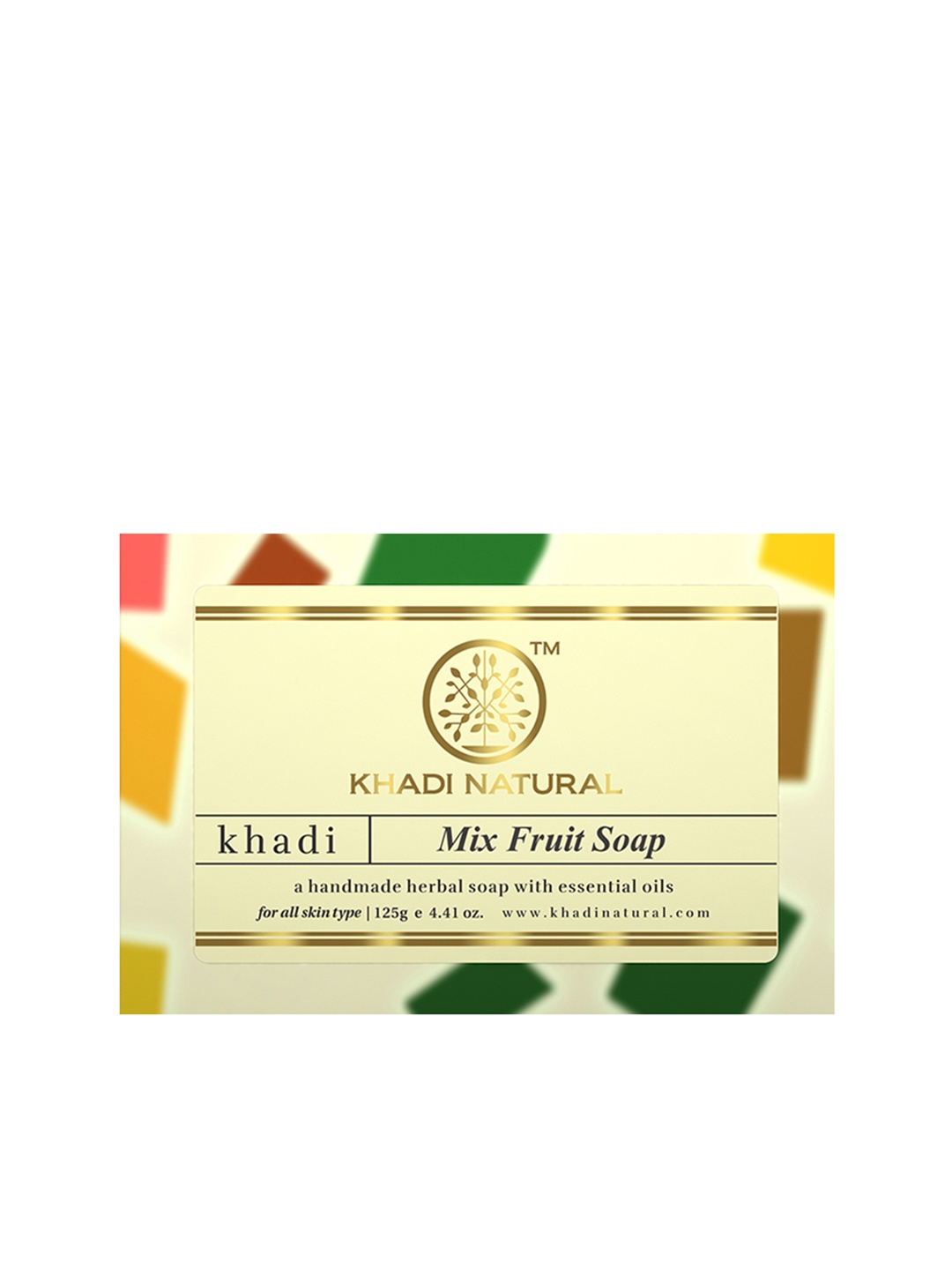 

Khadi Natural Unisex Handmade Ayurvedic Mix Fruit Soap 125g, Multi