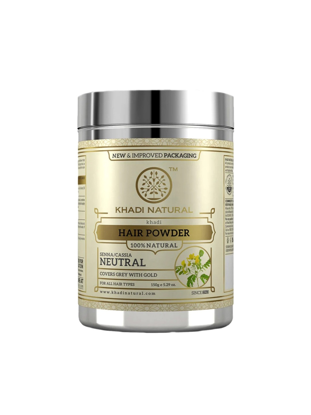 

Khadi Natural Unisex Neutral Sustainable Natural Henna, Steel