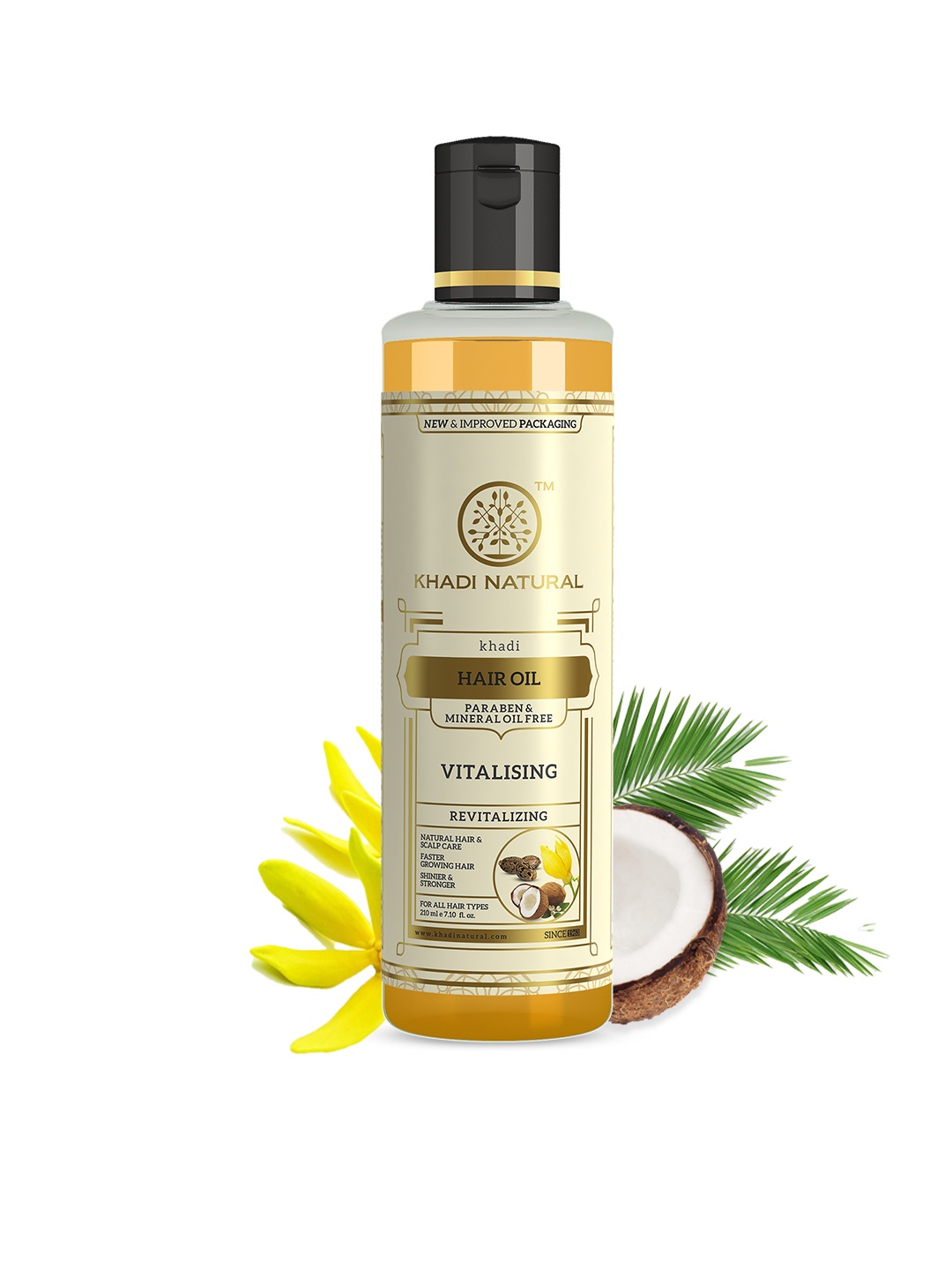 

Khadi Natural Paraben & Mineral Oil Free Vitalising Hair Oil - 210ml, Yellow