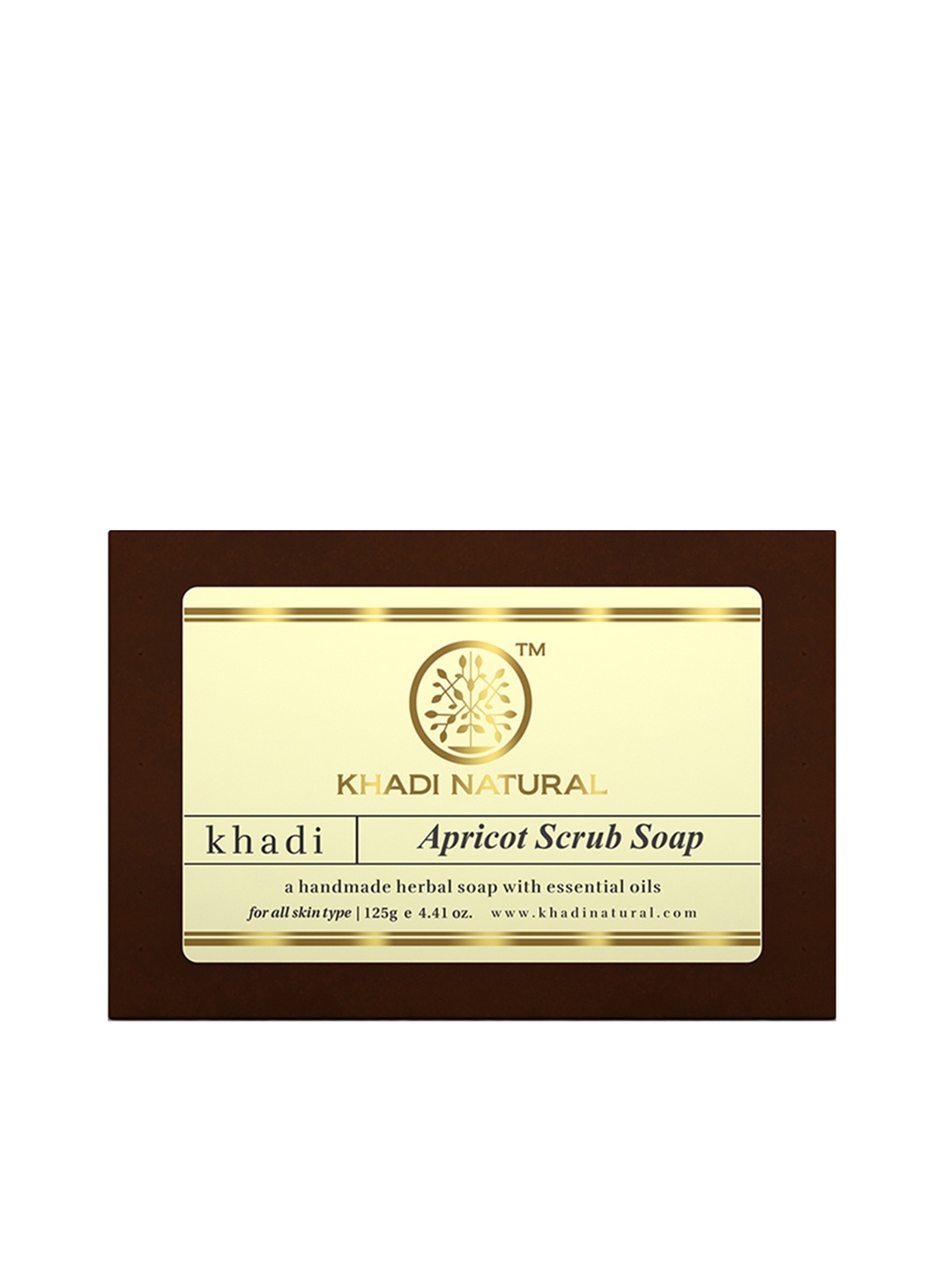 

Khadi Natural Unisex Handmade Apricot Scrub Soap, Green