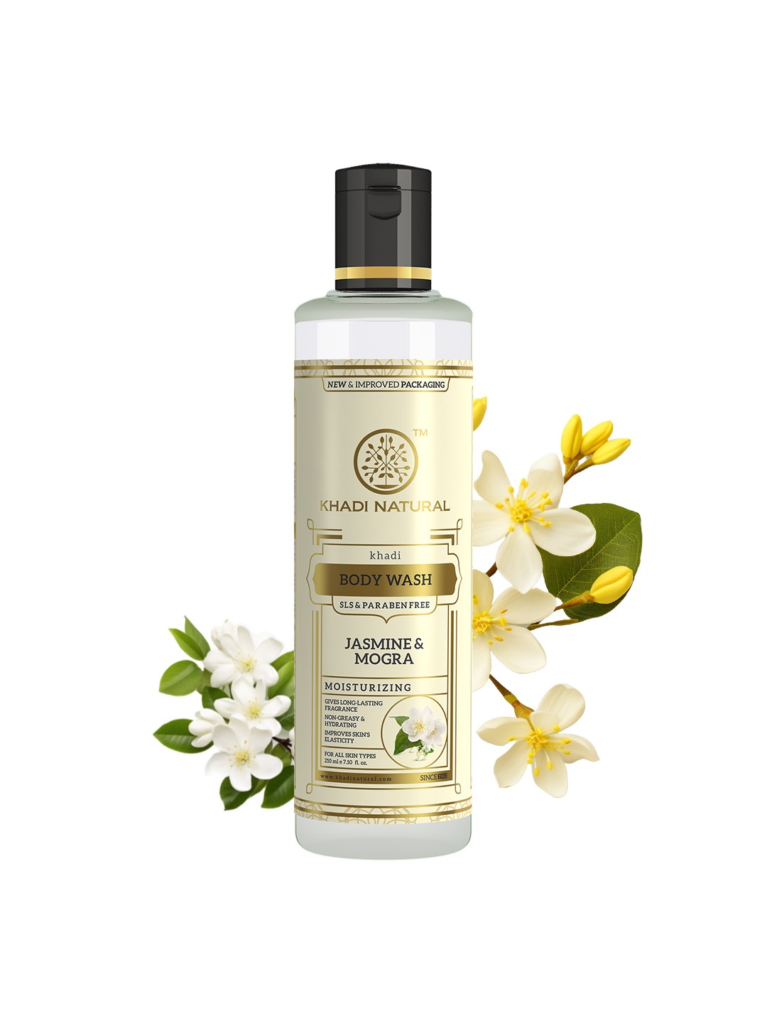 

Khadi Natural Unisex Jasmine & Mogra Herbal Body Wash 210 ml, Off white