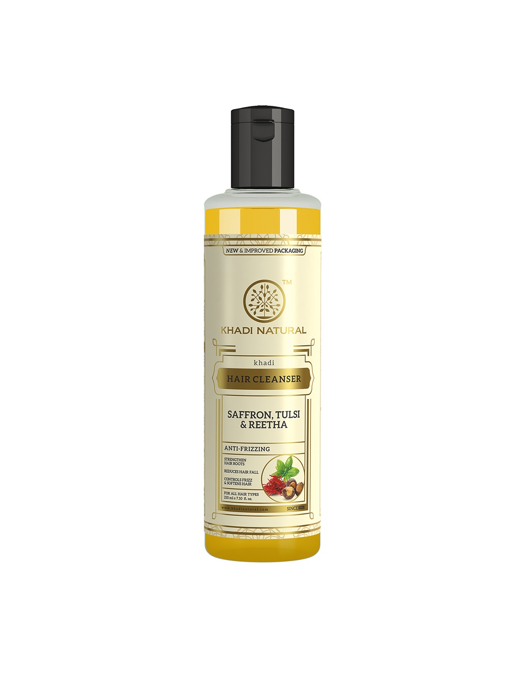 

Khadi Natural Saffron Tulsi & Reetha Hair Shampoo Cleanser - 210ml, Yellow