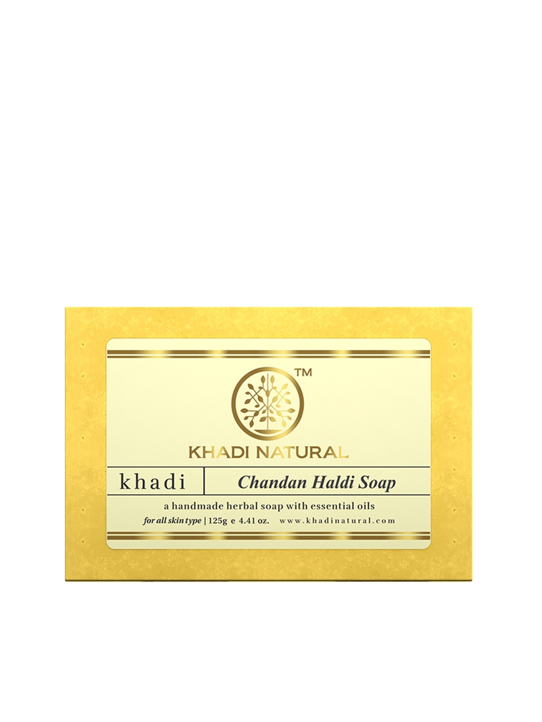 

Khadi Natural Unisex Ayurvedic Handmade Chandan Haldi Soap 125 g, Yellow