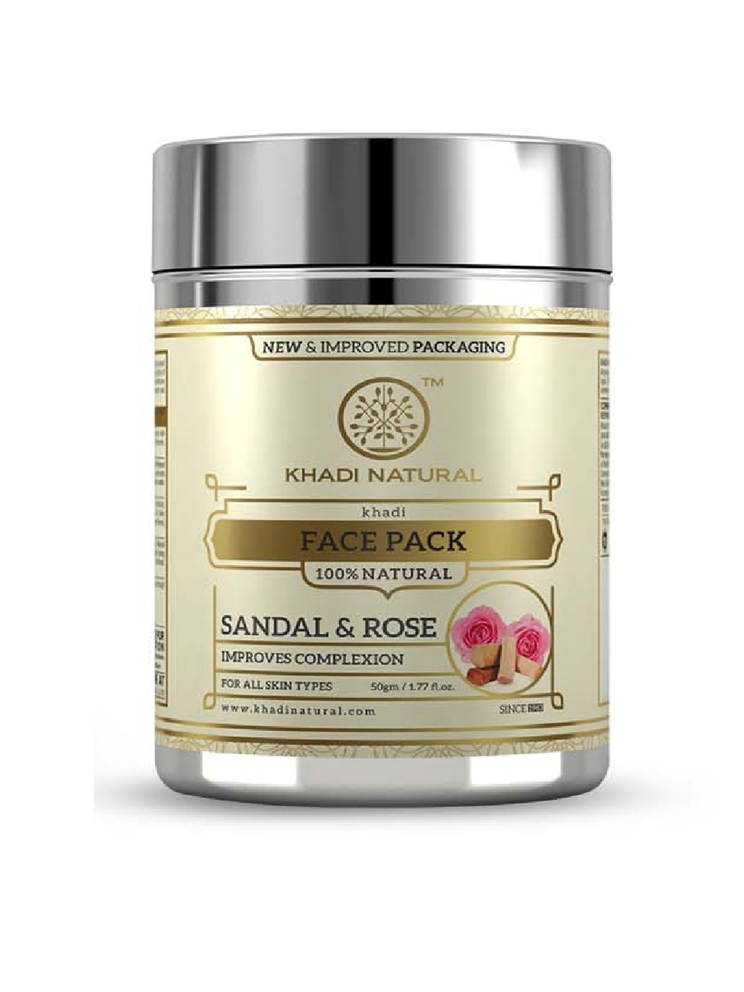 

Khadi Natural Rose Face Mask To Reduce Skin Dryness - 50 g, Steel