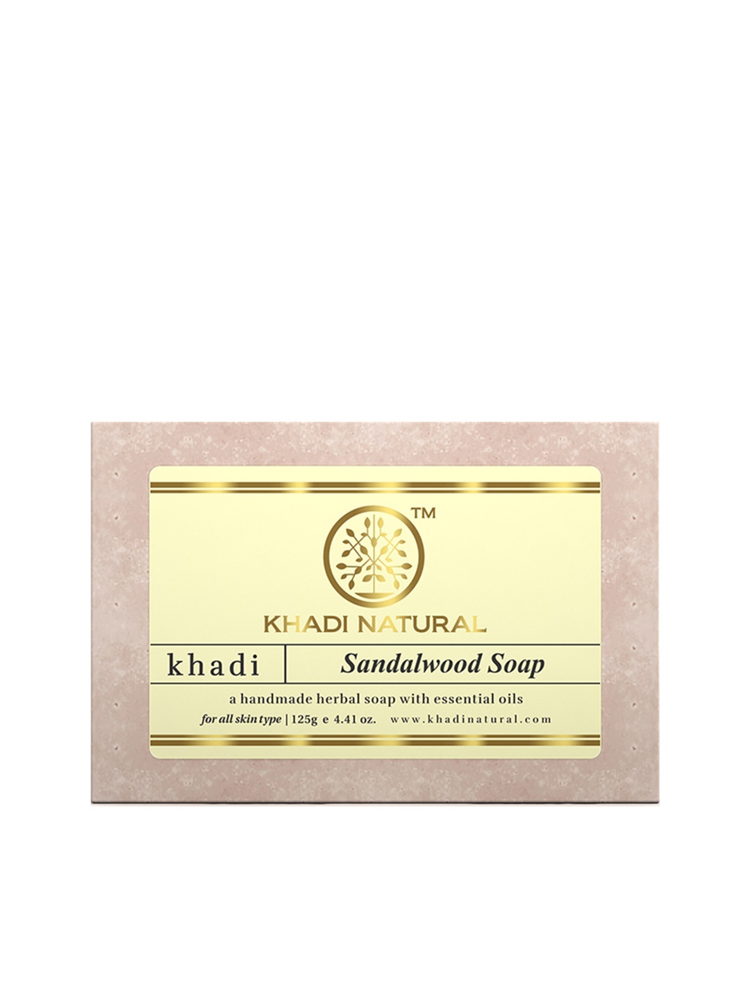 

Khadi Natural Unisex Ayurvedic Sandalwood Soap 125 g, Beige