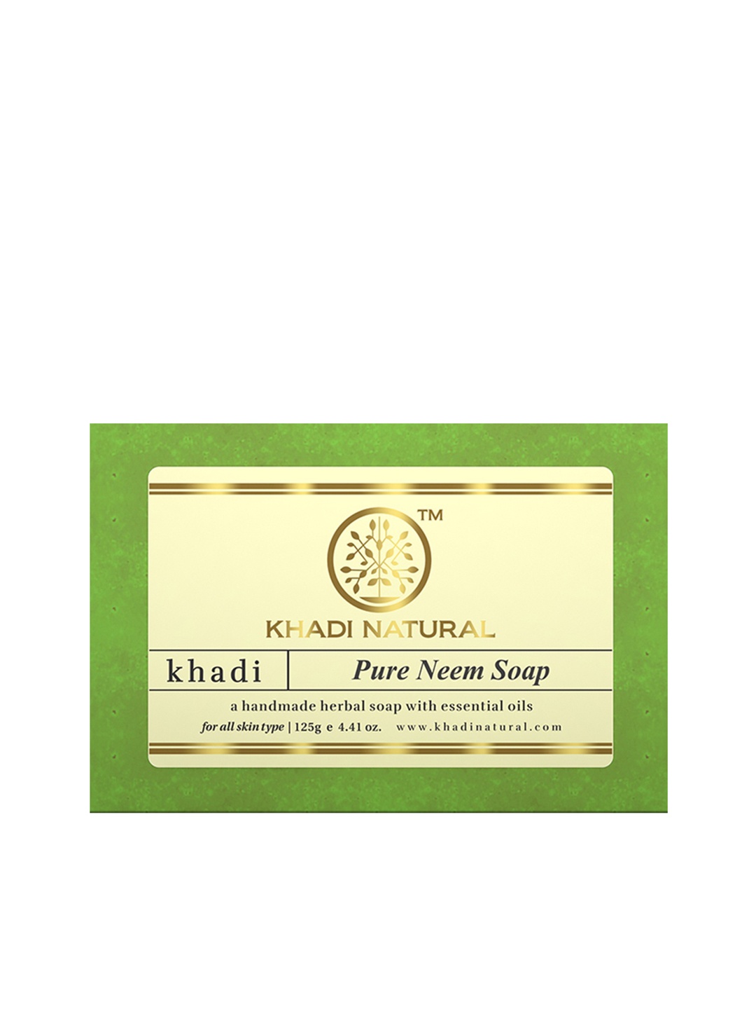 

Khadi Natural Unisex Ayurvedic Pure Neem Soap 125 g, Green