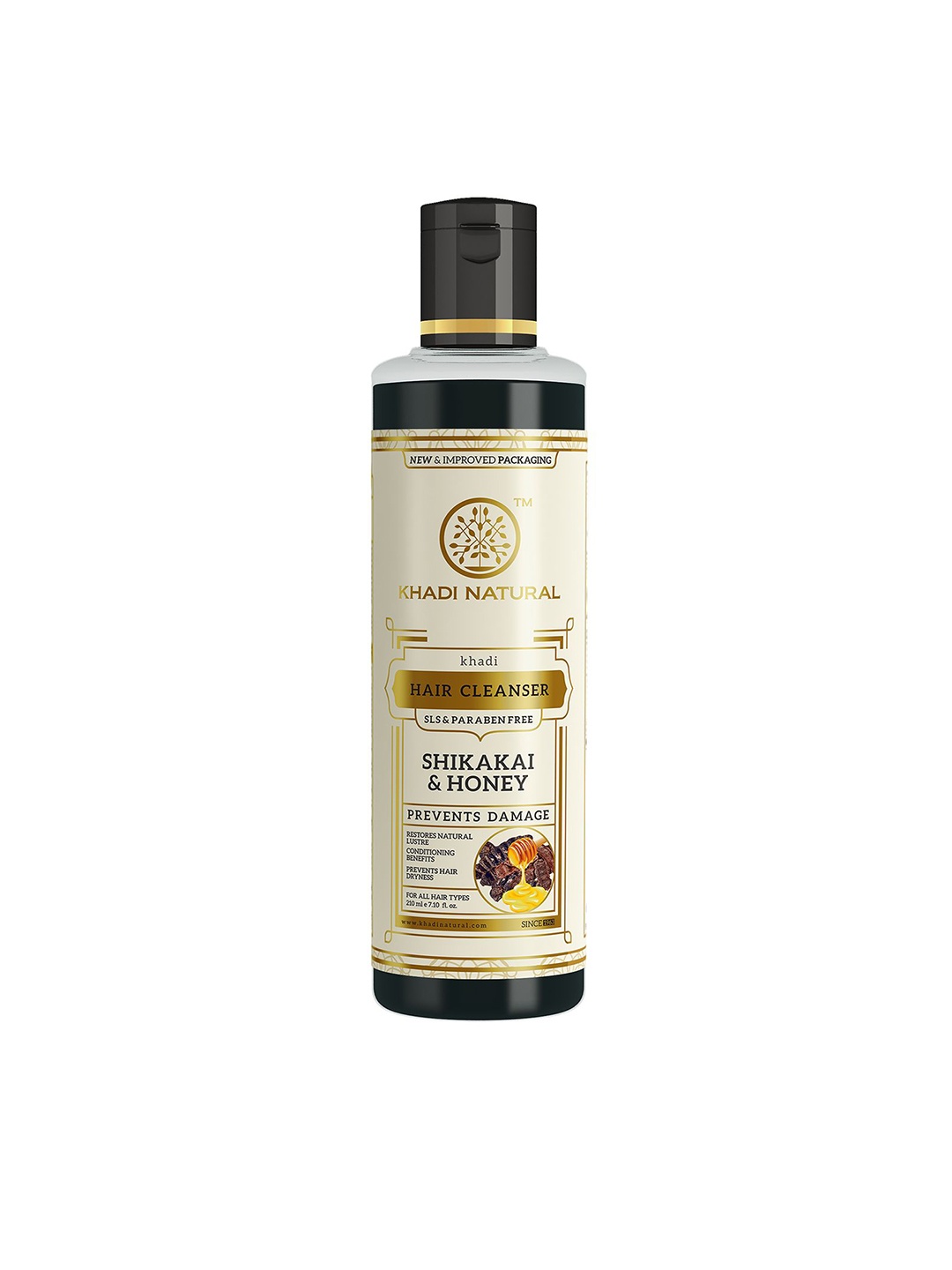 

Khadi Natural Unisex Shikakai & Honey Hair Cleanser 210 ml, Black