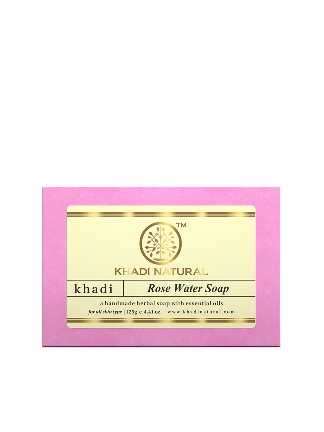 

Khadi Natural Unisex Ayurvedic Handmade Rosewater Soap 125 g, Pink