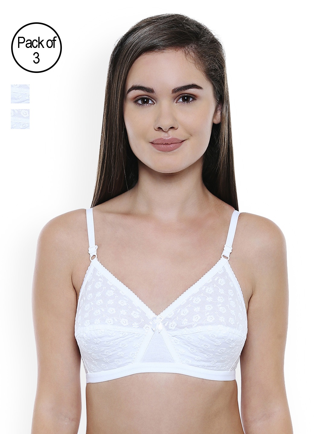 

Bodycare Pack of 3 Bras, White