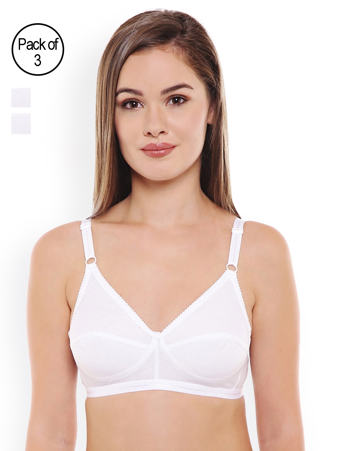 

Bodycare Pack of 3 Full Coverage Bras E1517WWW, White