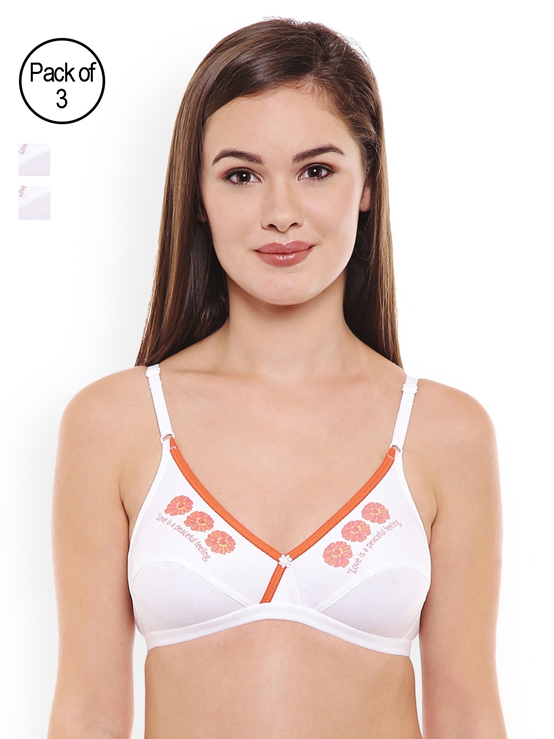 

Bodycare Pack of 3 Bras, White