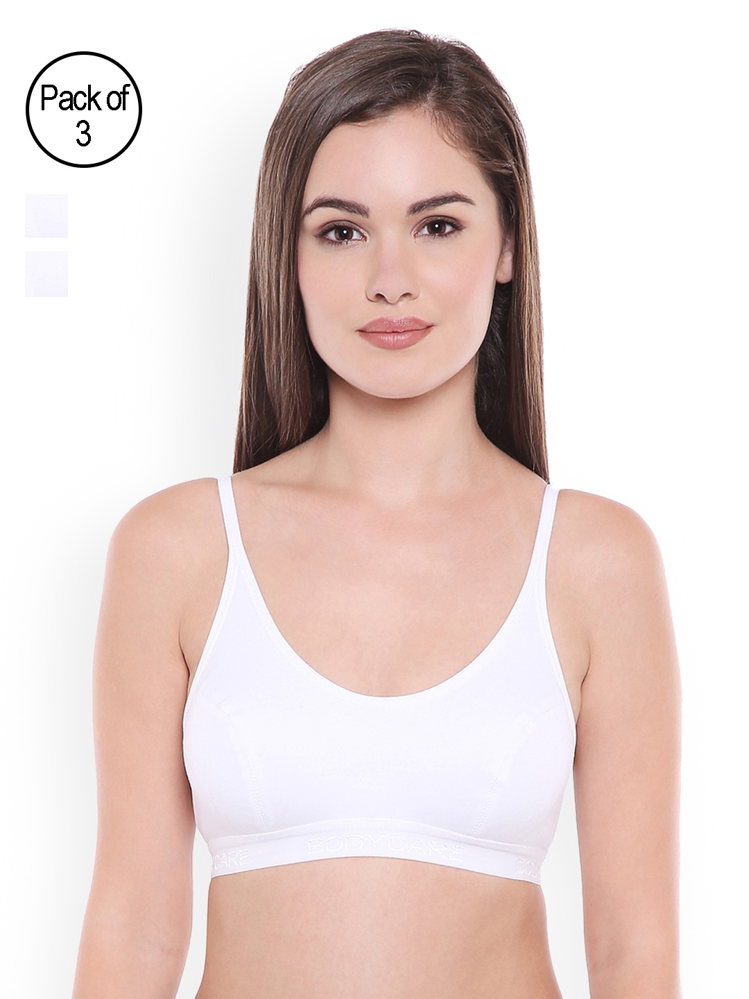 

Bodycare Pack of 3 Full Coverage Sports Bras E1608WWW, White