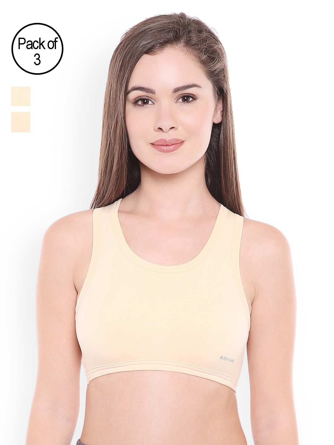 

Bodycare Pack of 3 Full Coverage Sports Bras E1610SSS, Beige