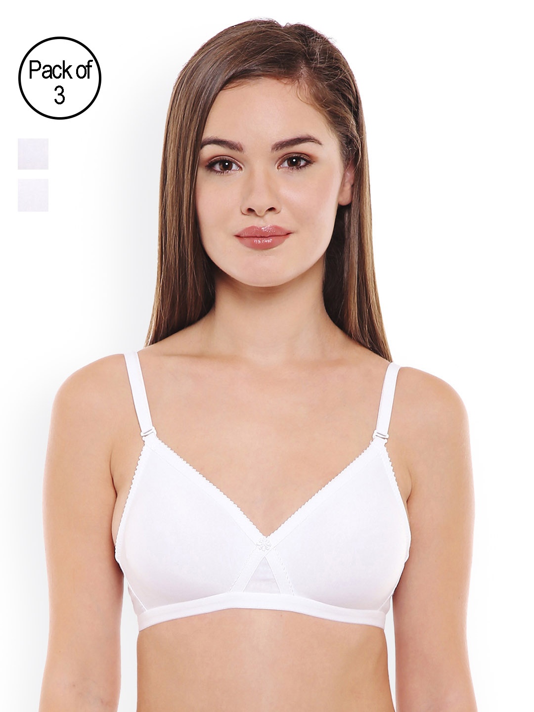 

Bodycare Pack of 3 White T-shirt Bras E5551