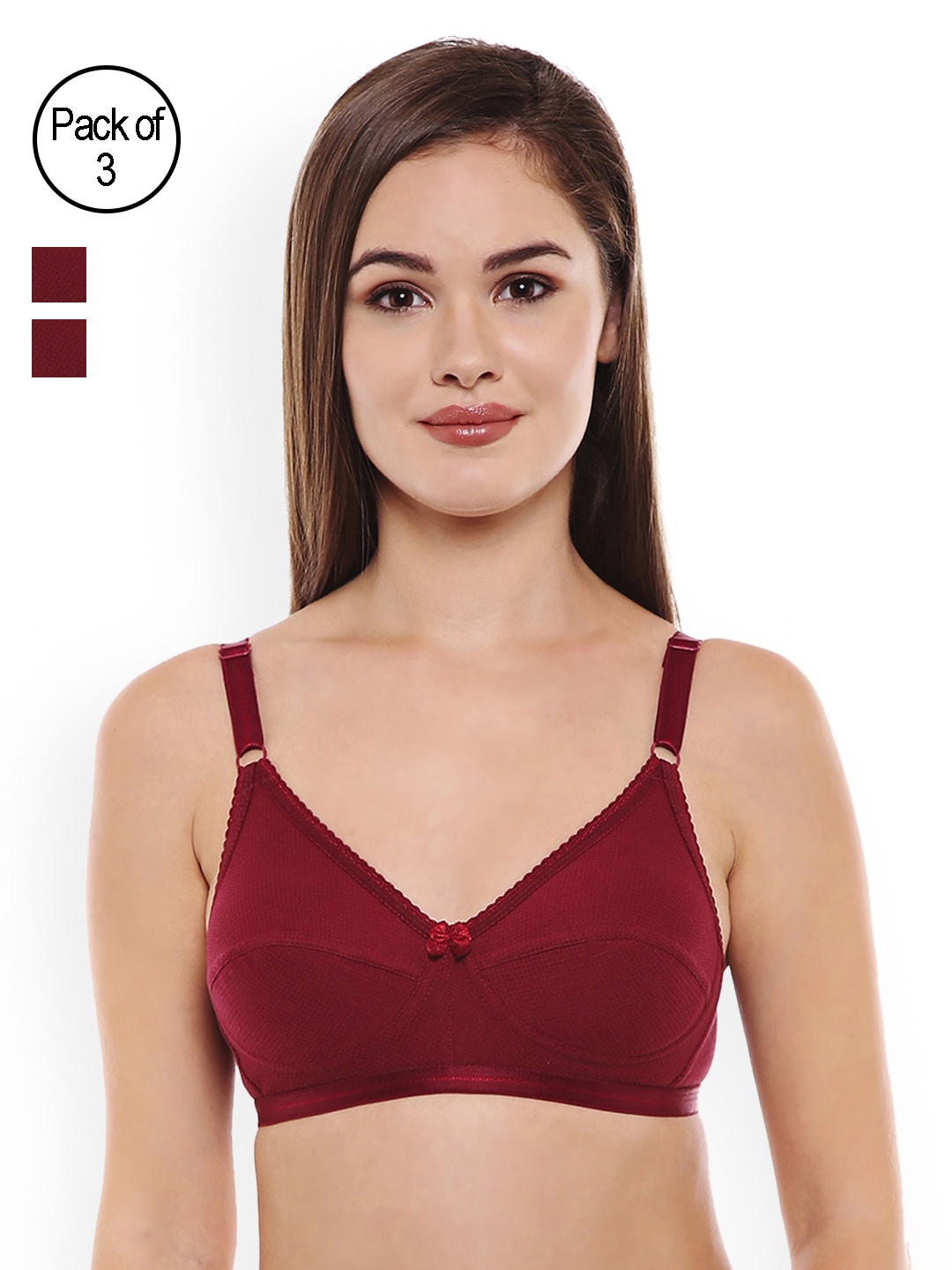 

Bodycare Pack of 3 Maroon Bras E1517MHMHMH