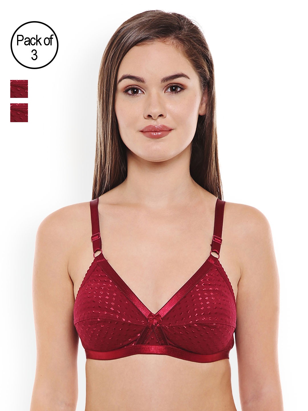 

Bodycare Pack of 3 Maroon Bras E1528MHMHMH