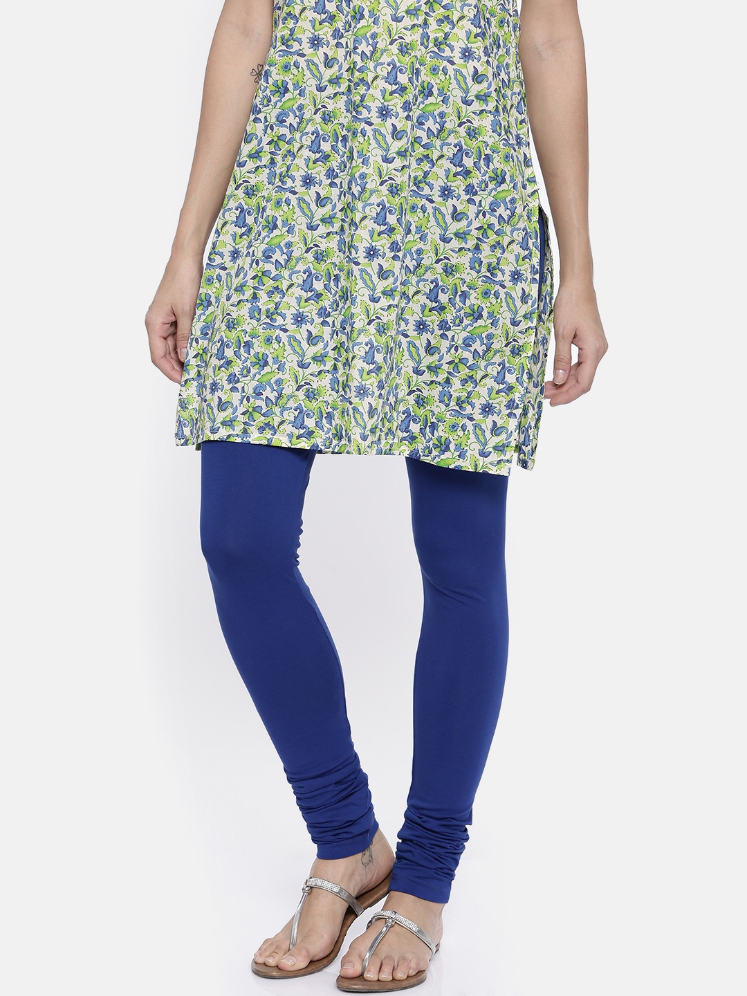 

Karigari Women Blue Churidar Leggings