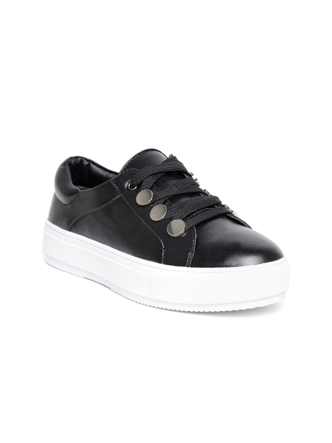 

Carlton London Women Black Flatform Sneakers