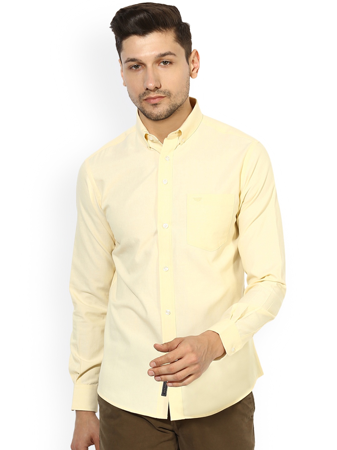 

Red Tape Men Yellow Comfort Regular Fit Solid Casual Shirt