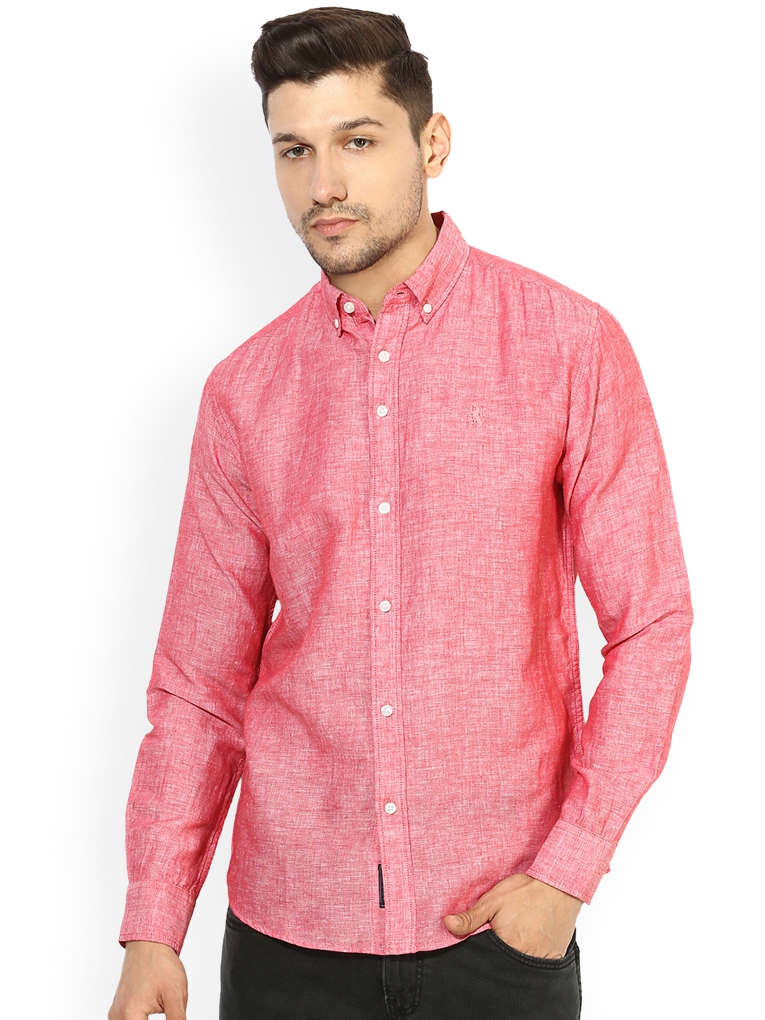 

Red Tape Men Coral Comfort Regular Fit Solid Casual Shirt
