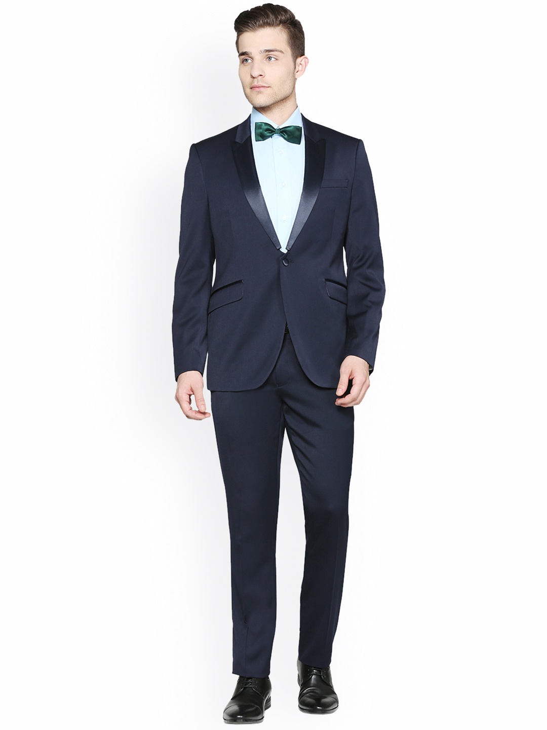 

Van Heusen Men Navy Blue Tuxedo Suit
