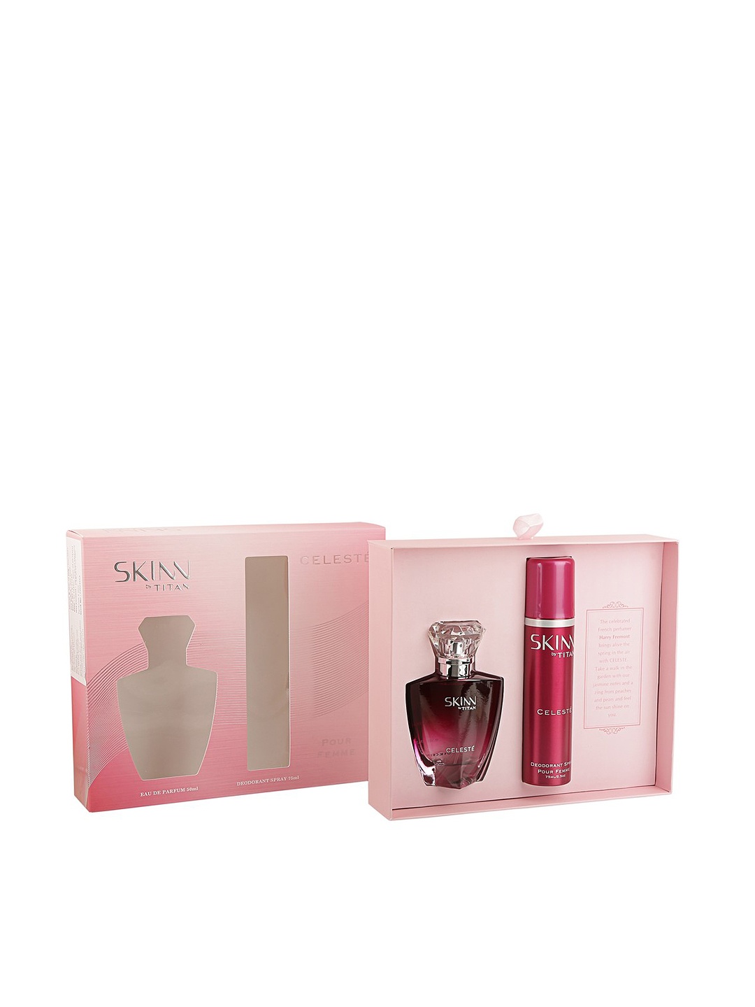 

SKINN by Titan Women Pack of 2 Celeste Coffret Fragrance Gift Set, Pink