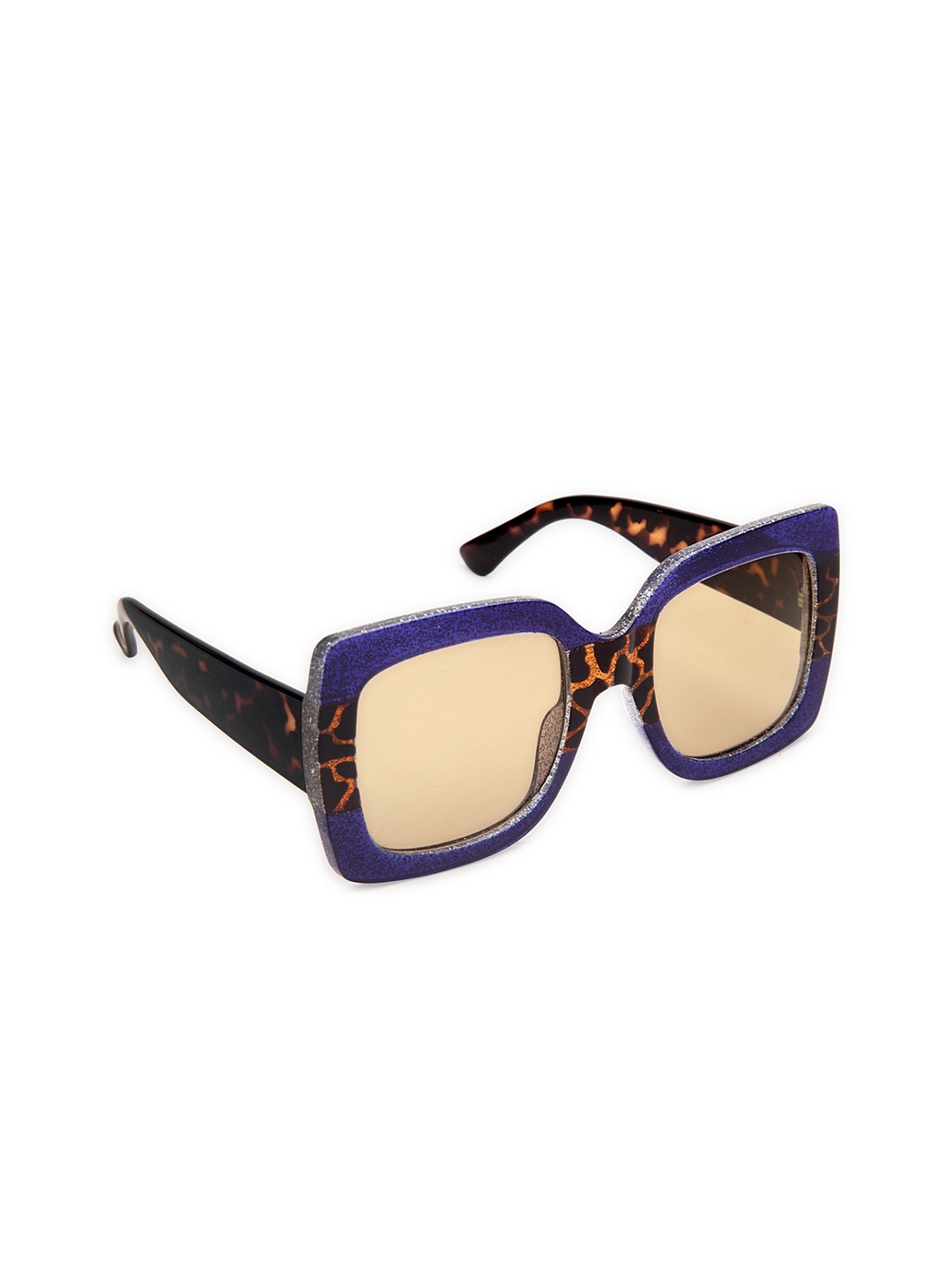 

DIVA WALK Women Brown & Blue Oversized Sunglasses 08003
