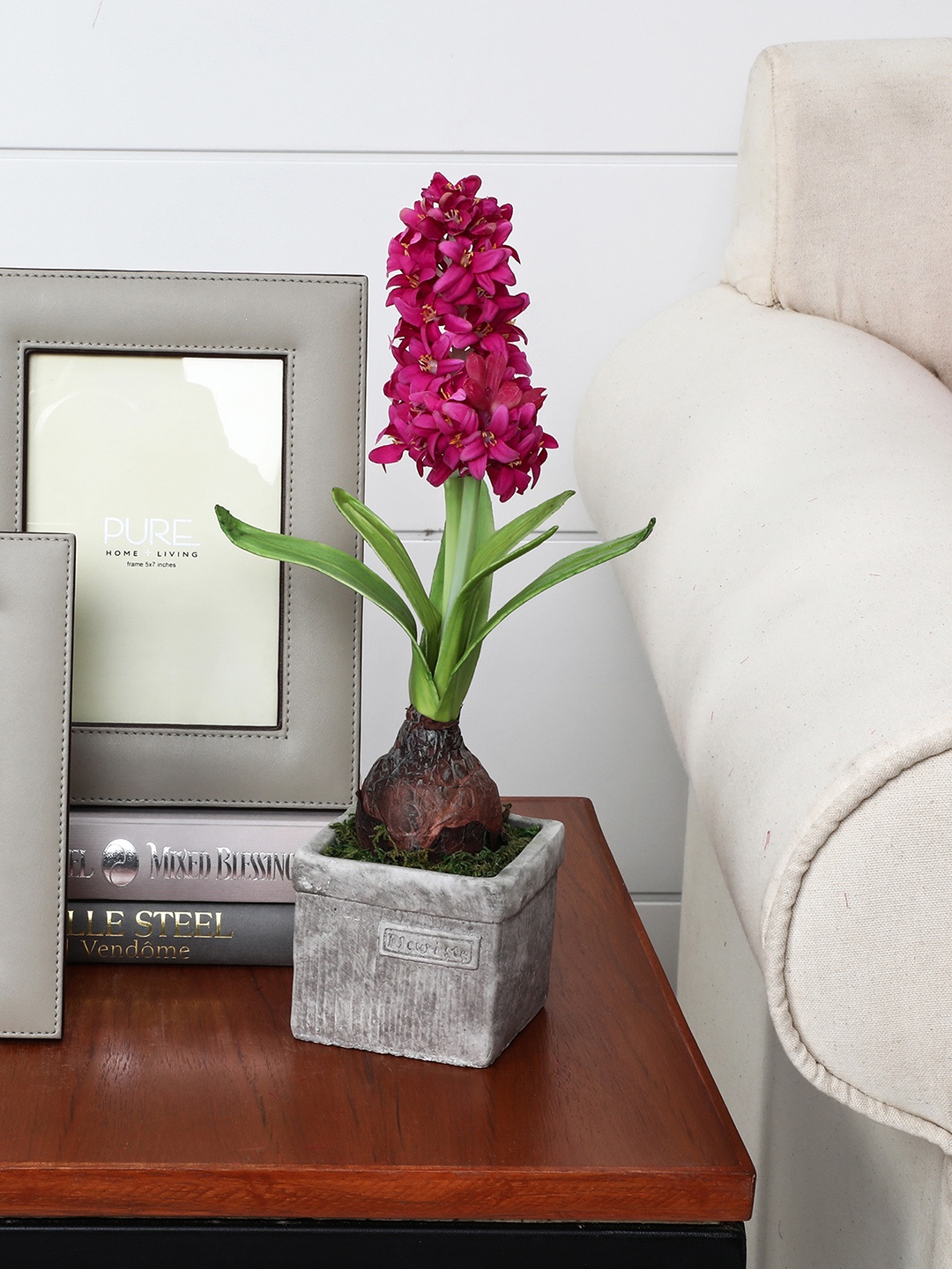 

Pure Home and Living Green & Pink Artificial Plant with Pot