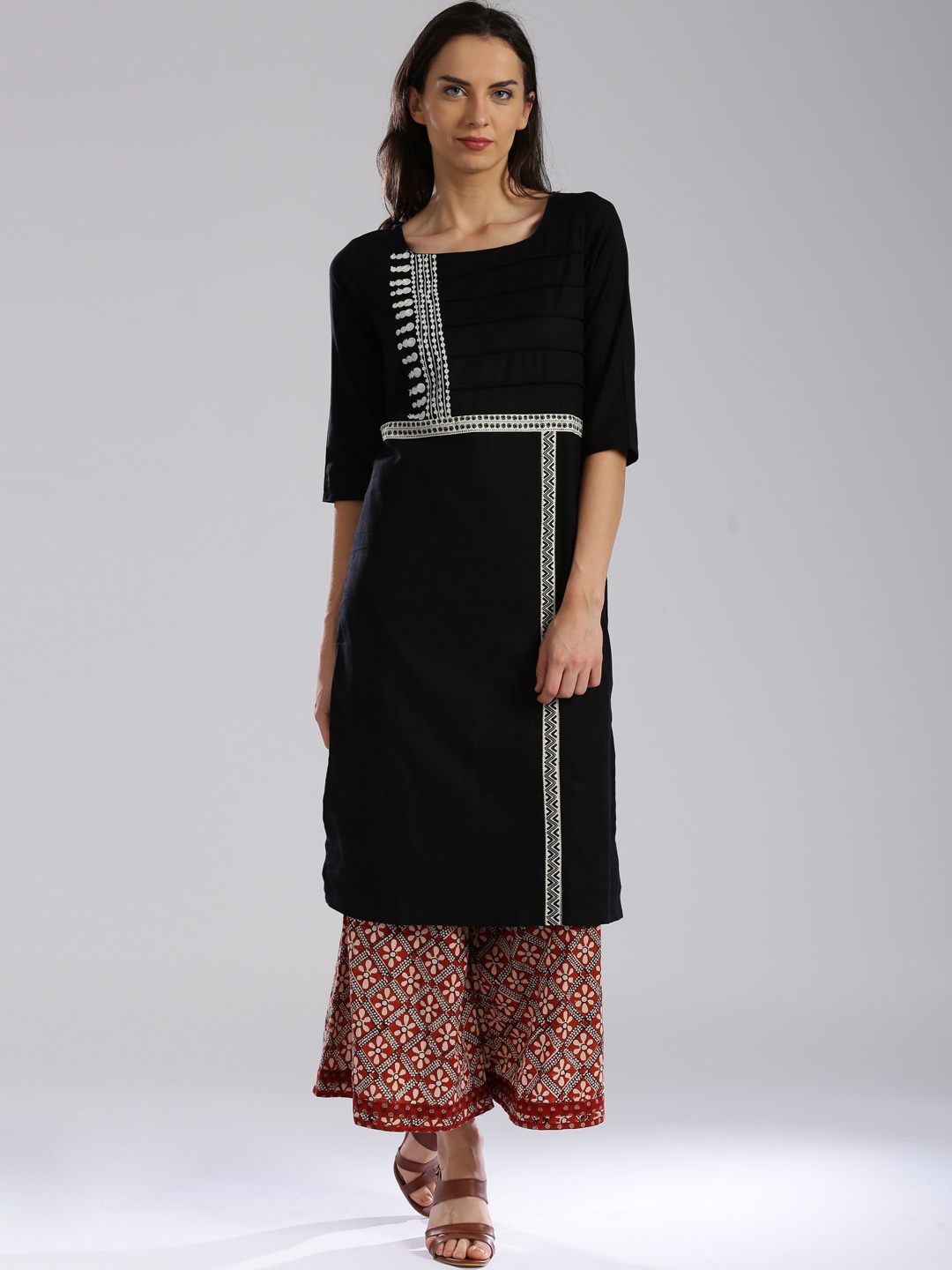 

W Women Black Kurta