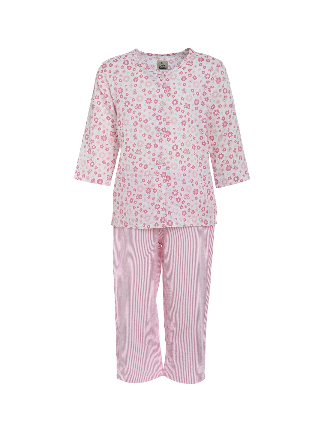 

A Little Fable Girls Pink Printed Night suit