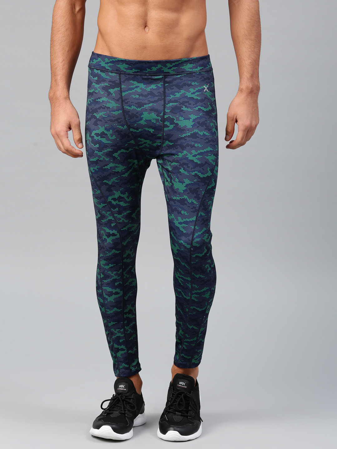 

HRX by Hrithik Roshan Men Navy Blue Rapid Dry Training Tights