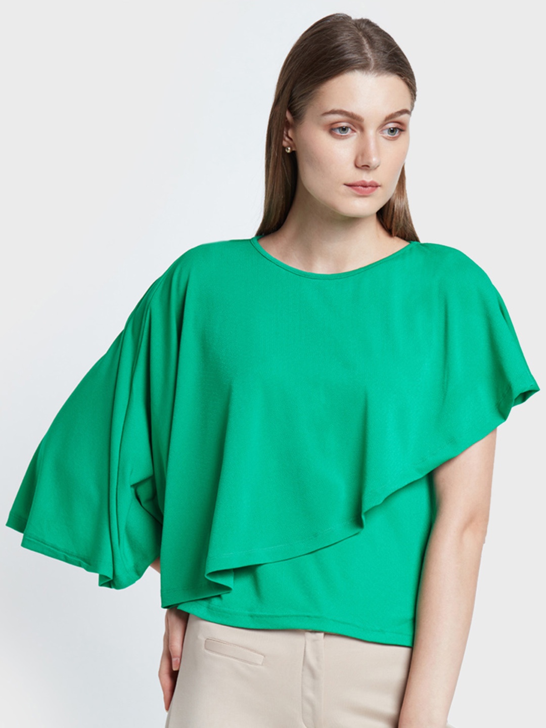 

AND Women Green Layered Top