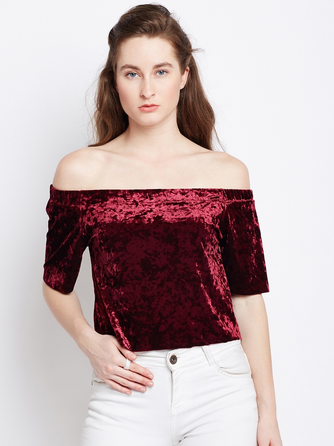 

Berrylush Women Maroon Solid Top