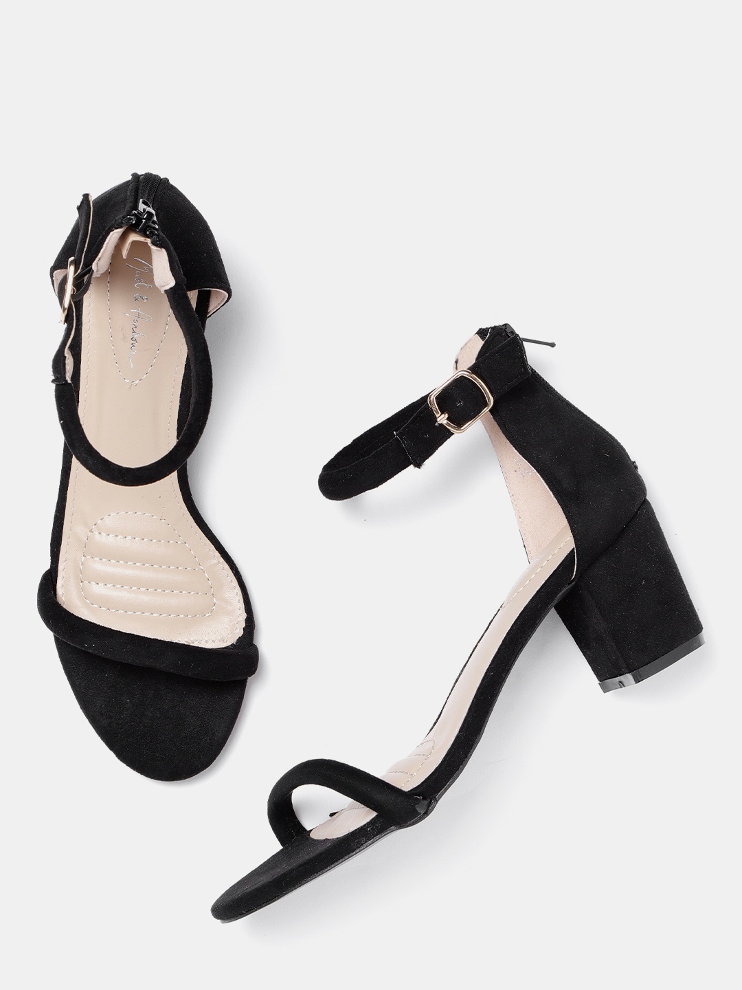 

Mast & Harbour Women Black Solid Block Heels