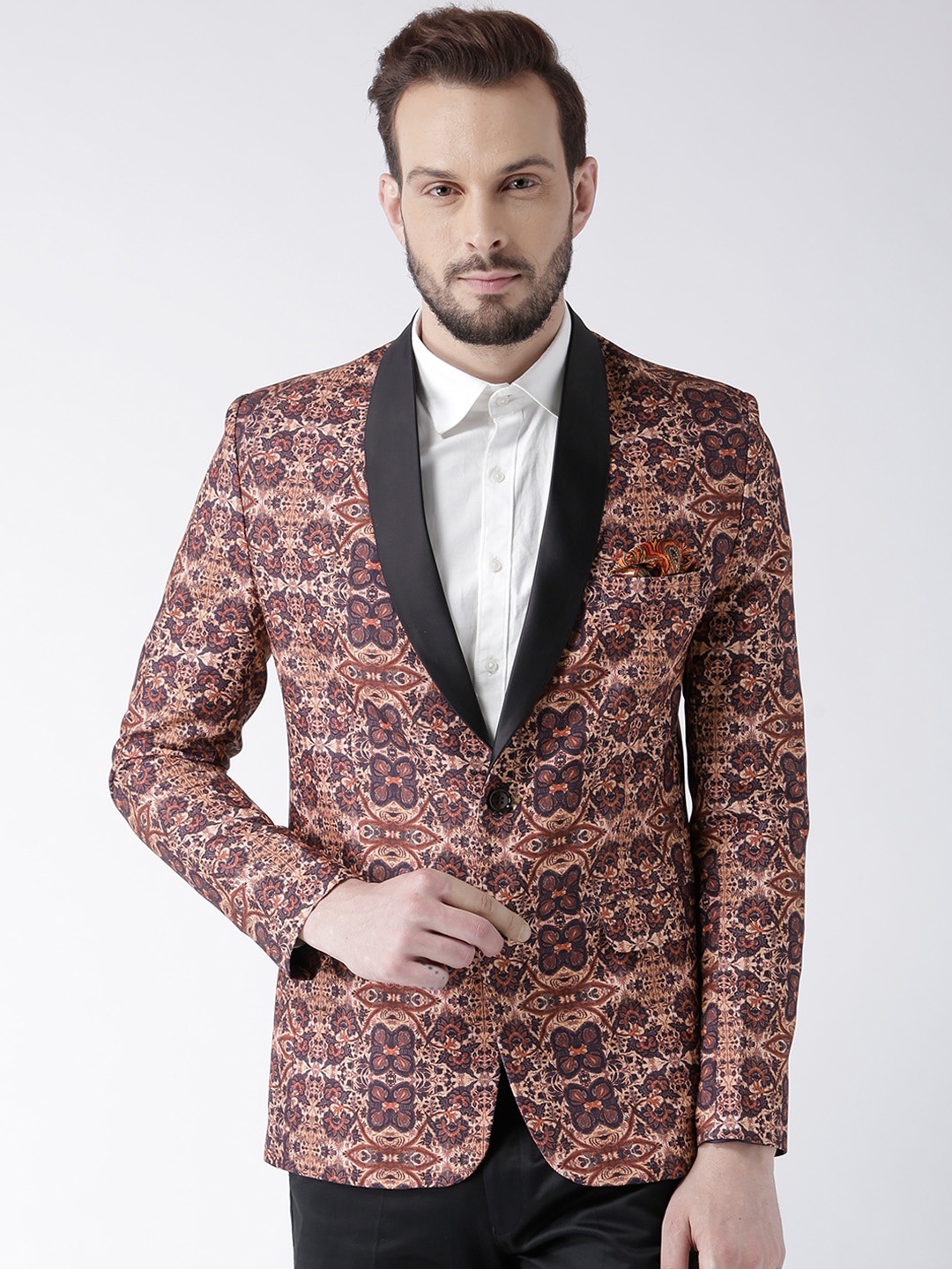 

Hangup Men Multicoloured Printed Single-Breasted Blazer, Multi