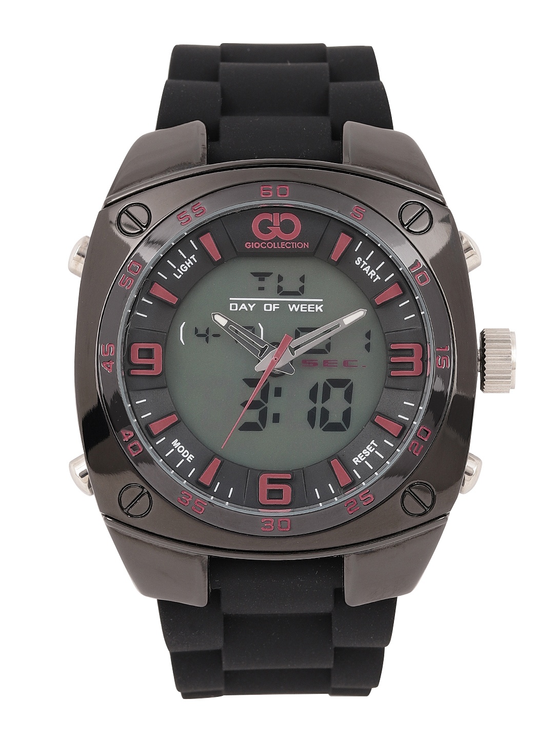

GIO COLLECTION Men Black Analogue and Digital Watch