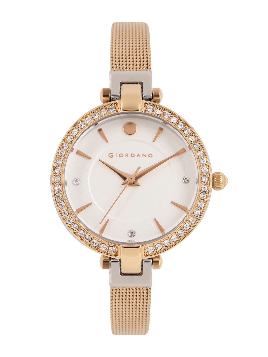 

GIORDANO Women White & Rose Gold Analogue Watch C2017-22