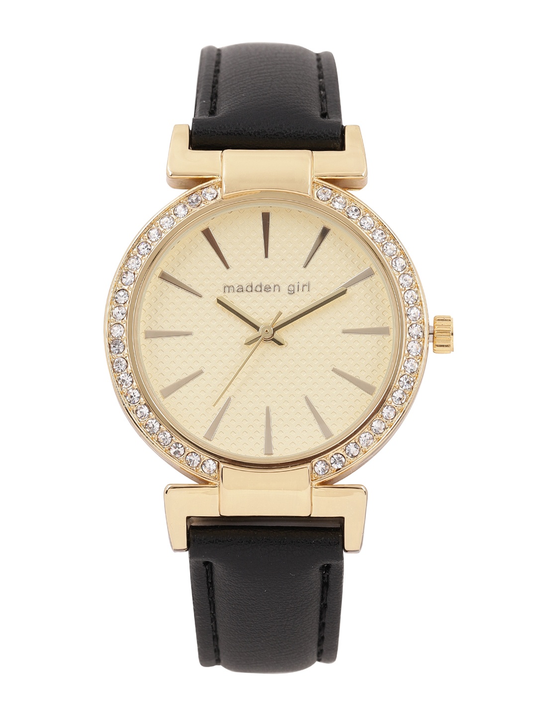 

Steve Madden Women Gold-Toned Embellished Analogue Watch SMGW025G