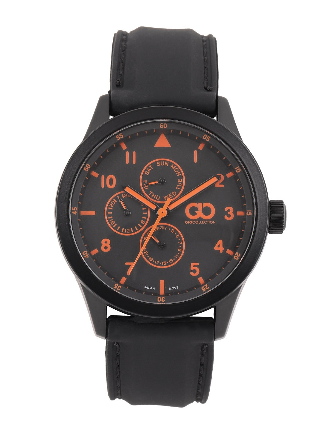 

GIO COLLECTION Men Black & Orange Analogue Watch GAD0013-FX