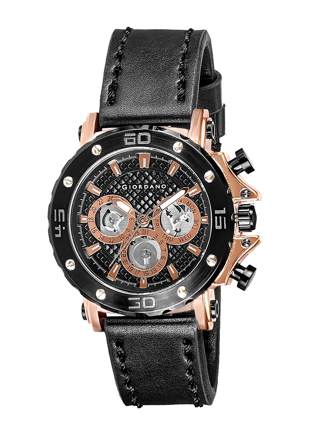 

GIORDANO Men Black Analogue Watch C1061-02