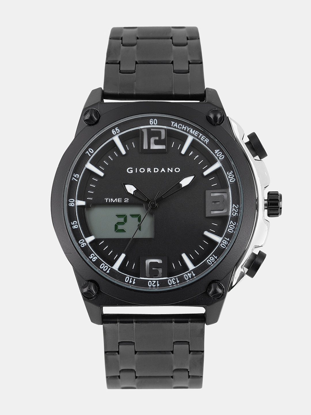 

GIORDANO Men Black Analogue and Digital Watch C1062-11
