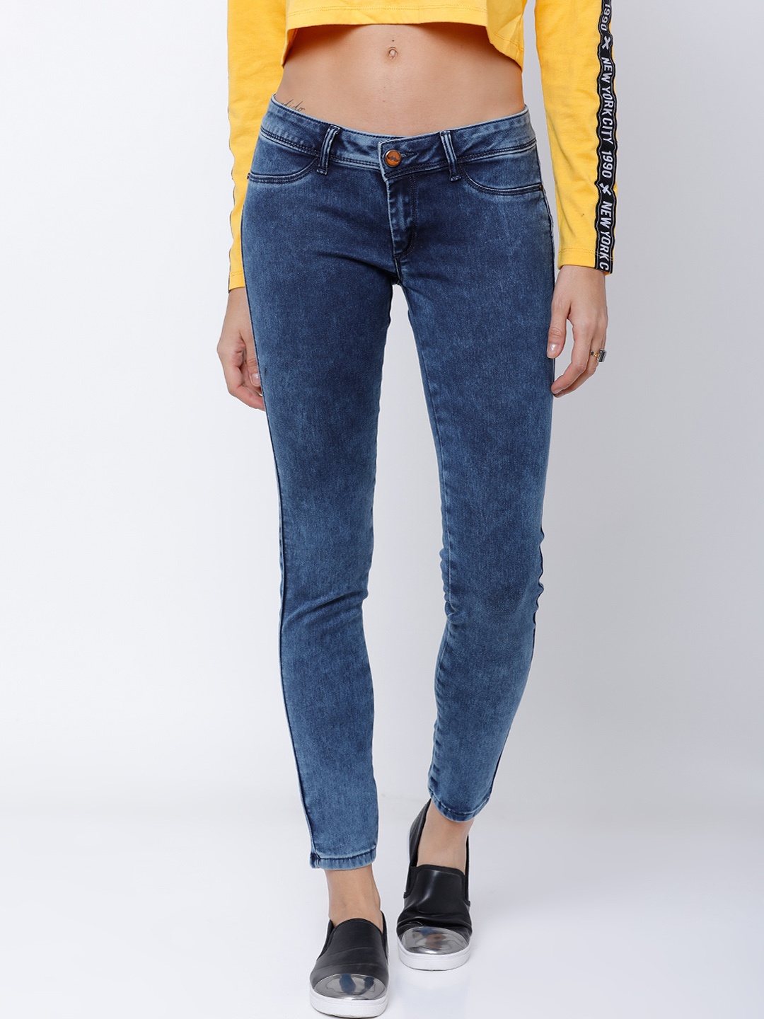 

Tokyo Talkies Women Blue Super Skinny Fit Low-Rise Ankle Length Stretchable Jeans