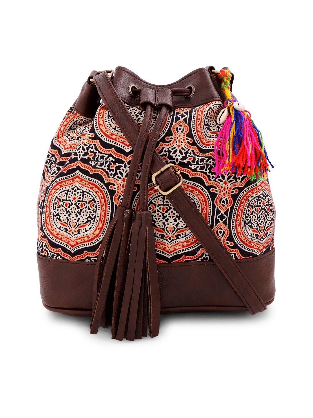 

Vivinkaa Brown Printed Sling Bag