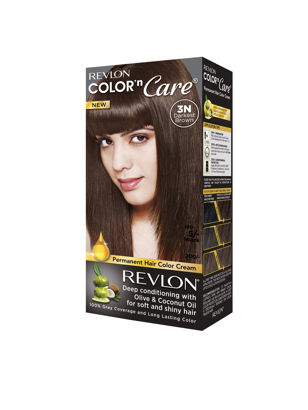 

Revlon Color N Care Permanent Hair Color Cream - Darkest Brown 3N
