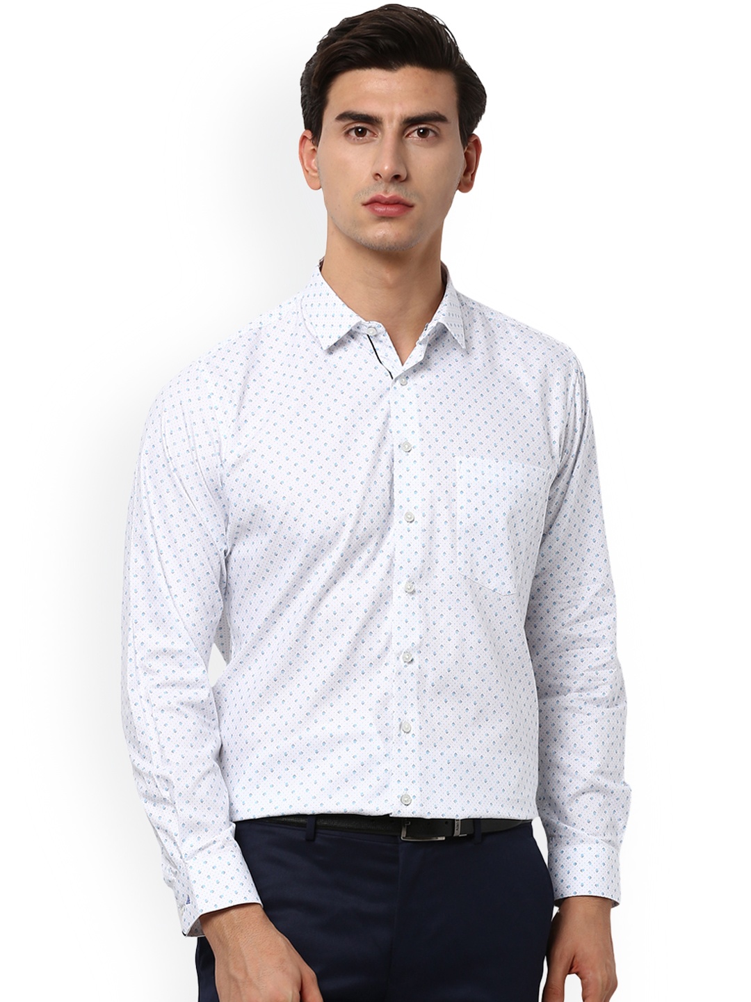 

Van Heusen Men White Regular Fit Printed Formal Shirt