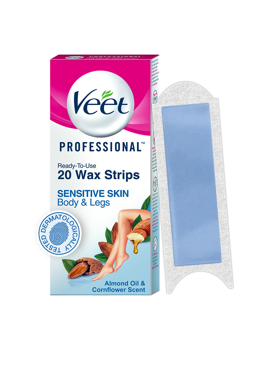 

Veet Professional Waxing Strips - 20 Strips, Blue