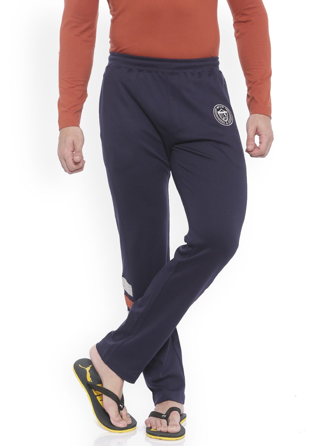 

Bitz Men Navy Blue Solid Lounge Pants EBA001